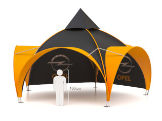 Reklamtält Arch 7.5 m - konfigurationsbild